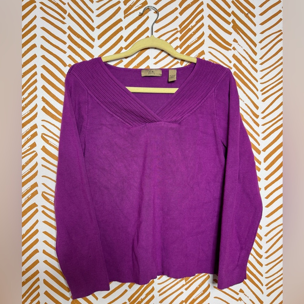 Vibrant Purple Long Sleeve Blouse